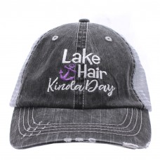 USA Lake Hair Kinda Day Summer Lake Hats Embroidered In USA Trucker Hats Caps  eb-74410324